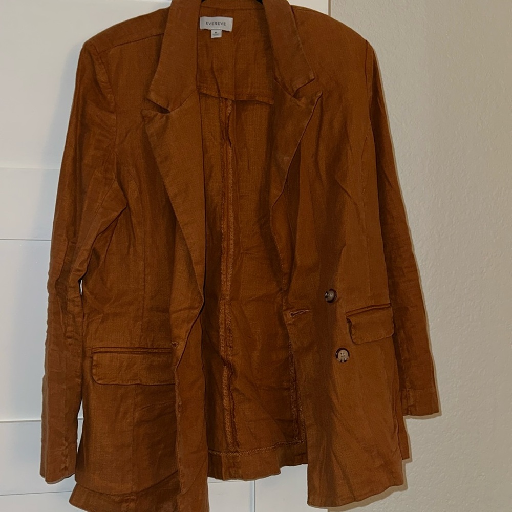 Women’s evereve burnt orange linen jacket